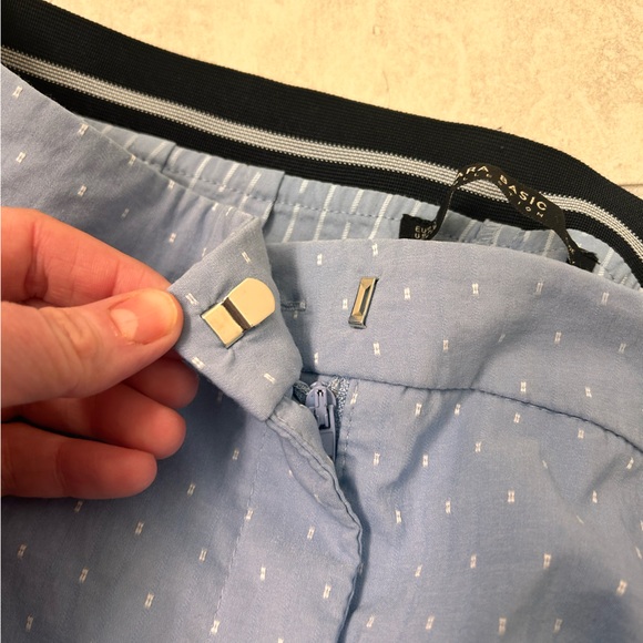 Zara Basic Collection Blue Patterned Pants - Picture 5 of 5